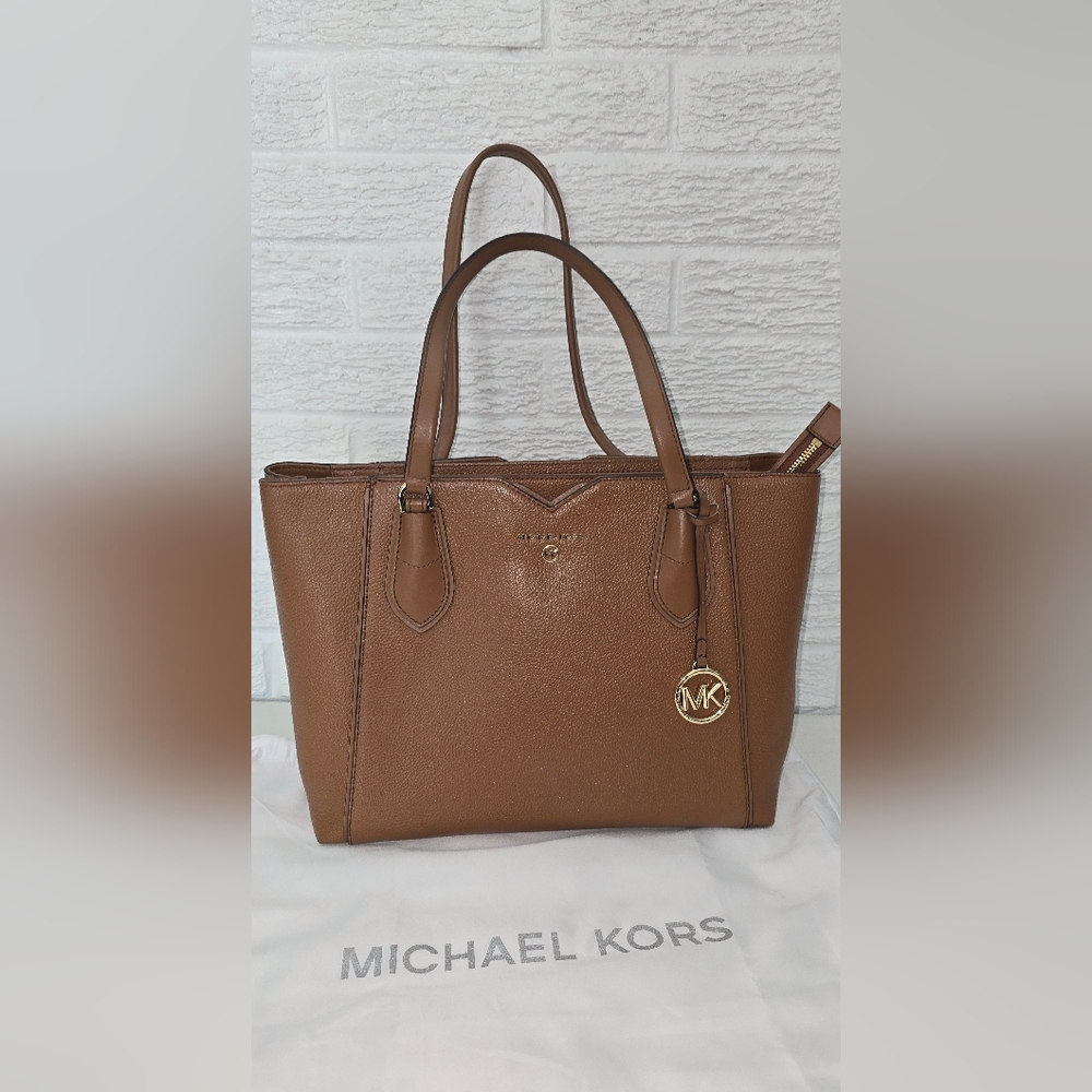 Michael Kors Brown Leather Tote Bag